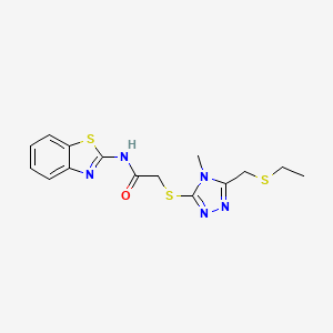 N-1,3-benzothiazol-2-yl-2-({5-[(ethylthio)methyl]-4-methyl-4H-1,2,4-triazol-3-yl}thio)acetamide