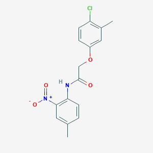 molecular formula C16H15ClN2O4 B5163712 2-(4-chloro-3-methylphenoxy)-N-(4-methyl-2-nitrophenyl)acetamide 