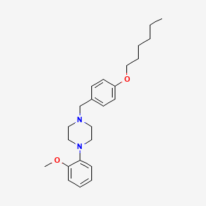 molecular formula C24H34N2O2 B5163713 1-[4-(hexyloxy)benzyl]-4-(2-methoxyphenyl)piperazine 