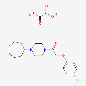 molecular formula C21H29ClN2O6 B5163720 1-[(4-chlorophenoxy)acetyl]-4-cycloheptylpiperazine oxalate 