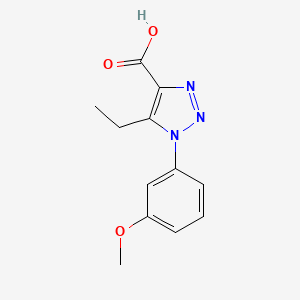 5-ethyl-1-(3-methoxyphenyl)-1H-1,2,3-triazole-4-carboxylic acid