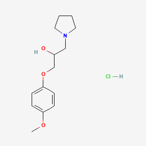 molecular formula C14H22ClNO3 B5163746 1-(4-methoxyphenoxy)-3-(1-pyrrolidinyl)-2-propanol hydrochloride 