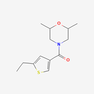 molecular formula C13H19NO2S B5163756 4-[(5-ethyl-3-thienyl)carbonyl]-2,6-dimethylmorpholine 