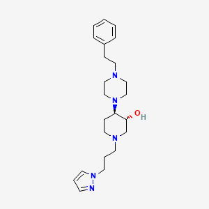 (3R*,4R*)-4-[4-(2-phenylethyl)-1-piperazinyl]-1-[3-(1H-pyrazol-1-yl)propyl]-3-piperidinol