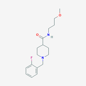 1-(2-fluorobenzyl)-N-(3-methoxypropyl)-4-piperidinecarboxamide