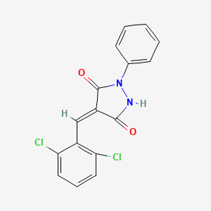 molecular formula C16H10Cl2N2O2 B5163830 4-(2,6-dichlorobenzylidene)-1-phenyl-3,5-pyrazolidinedione 