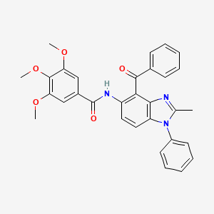 N-(4-benzoyl-2-methyl-1-phenyl-1H-benzimidazol-5-yl)-3,4,5-trimethoxybenzamide