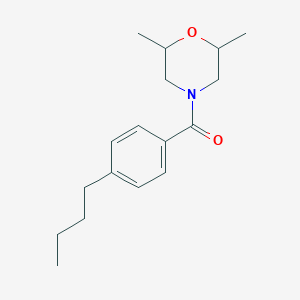 molecular formula C17H25NO2 B5163861 4-(4-butylbenzoyl)-2,6-dimethylmorpholine 