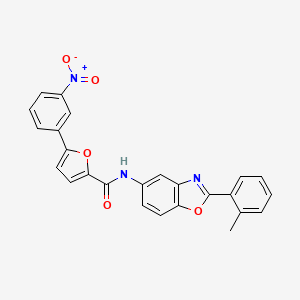 molecular formula C25H17N3O5 B5163916 N-[2-(2-methylphenyl)-1,3-benzoxazol-5-yl]-5-(3-nitrophenyl)-2-furamide 