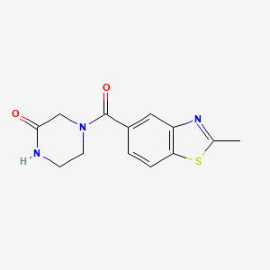 molecular formula C13H13N3O2S B5163948 4-[(2-methyl-1,3-benzothiazol-5-yl)carbonyl]-2-piperazinone 
