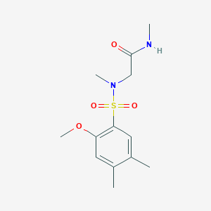 molecular formula C13H20N2O4S B5163979 N~2~-[(2-methoxy-4,5-dimethylphenyl)sulfonyl]-N~1~,N~2~-dimethylglycinamide 