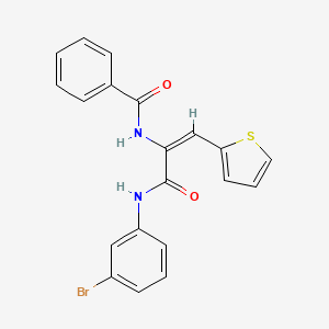 molecular formula C20H15BrN2O2S B5163999 N-[1-{[(3-bromophenyl)amino]carbonyl}-2-(2-thienyl)vinyl]benzamide 
