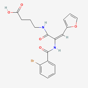 4-{[2-[(2-bromobenzoyl)amino]-3-(2-furyl)acryloyl]amino}butanoic acid