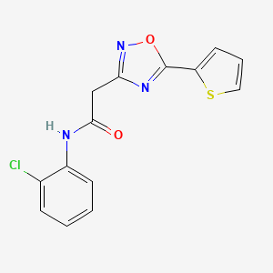 molecular formula C14H10ClN3O2S B5164028 N-(2-chlorophenyl)-2-[5-(2-thienyl)-1,2,4-oxadiazol-3-yl]acetamide 