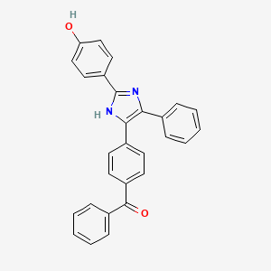 {4-[2-(4-hydroxyphenyl)-5-phenyl-1H-imidazol-4-yl]phenyl}(phenyl)methanone