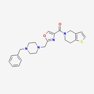molecular formula C23H26N4O2S B5164077 5-({2-[(4-benzyl-1-piperazinyl)methyl]-1,3-oxazol-4-yl}carbonyl)-4,5,6,7-tetrahydrothieno[3,2-c]pyridine 