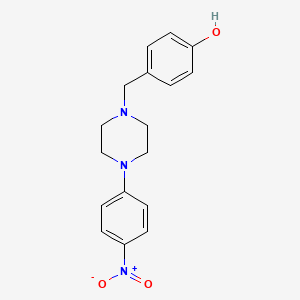 molecular formula C17H19N3O3 B5164123 4-{[4-(4-nitrophenyl)-1-piperazinyl]methyl}phenol 