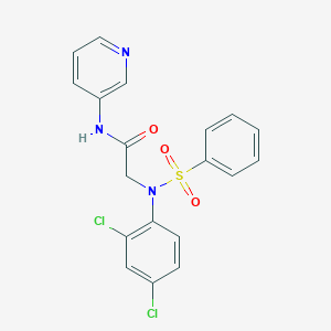 molecular formula C19H15Cl2N3O3S B5164140 N~2~-(2,4-dichlorophenyl)-N~2~-(phenylsulfonyl)-N~1~-3-pyridinylglycinamide 