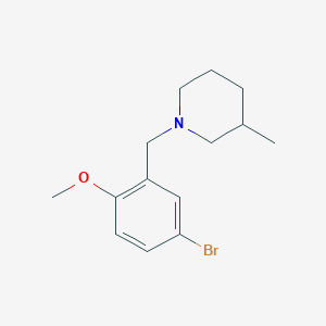 molecular formula C14H20BrNO B5164146 1-(5-bromo-2-methoxybenzyl)-3-methylpiperidine 