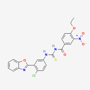 molecular formula C23H17ClN4O5S B5164165 N-({[3-(1,3-benzoxazol-2-yl)-4-chlorophenyl]amino}carbonothioyl)-4-ethoxy-3-nitrobenzamide 