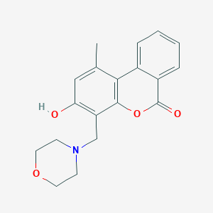 molecular formula C19H19NO4 B5164179 3-hydroxy-1-methyl-4-(4-morpholinylmethyl)-6H-benzo[c]chromen-6-one 