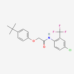 2-(4-tert-butylphenoxy)-N-[4-chloro-2-(trifluoromethyl)phenyl]acetamide