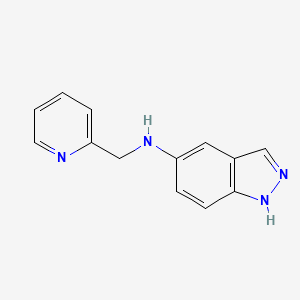 molecular formula C13H12N4 B5164231 N-(2-pyridinylmethyl)-1H-indazol-5-amine 