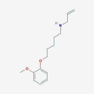 molecular formula C15H23NO2 B5164234 N-[5-(2-methoxyphenoxy)pentyl]-2-propen-1-amine 
