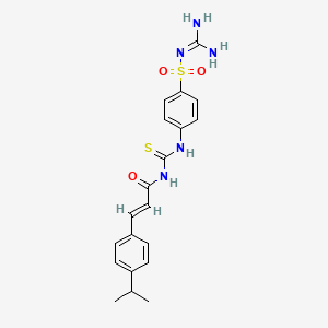 molecular formula C20H23N5O3S2 B5164236 N-({[4-({[amino(imino)methyl]amino}sulfonyl)phenyl]amino}carbonothioyl)-3-(4-isopropylphenyl)acrylamide 