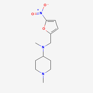 molecular formula C12H19N3O3 B5164237 N,1-dimethyl-N-[(5-nitro-2-furyl)methyl]-4-piperidinamine 