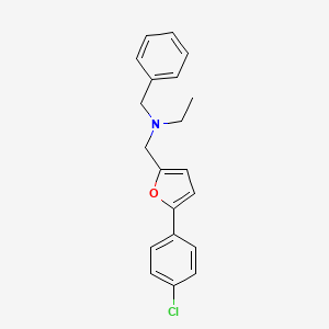 molecular formula C20H20ClNO B5164245 N-benzyl-N-{[5-(4-chlorophenyl)-2-furyl]methyl}ethanamine 