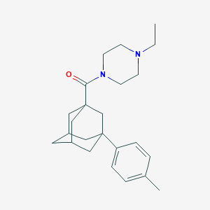 molecular formula C24H34N2O B5164266 1-ethyl-4-{[3-(4-methylphenyl)-1-adamantyl]carbonyl}piperazine 