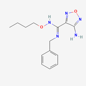 molecular formula C14H19N5O2 B5164298 4-amino-N-benzyl-N'-butoxy-1,2,5-oxadiazole-3-carboximidamide 