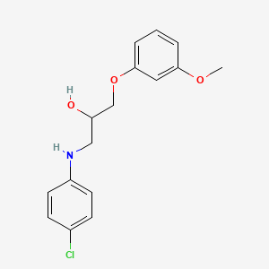 molecular formula C16H18ClNO3 B5164300 1-[(4-chlorophenyl)amino]-3-(3-methoxyphenoxy)-2-propanol 