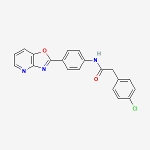 molecular formula C20H14ClN3O2 B5164301 2-(4-chlorophenyl)-N-(4-[1,3]oxazolo[4,5-b]pyridin-2-ylphenyl)acetamide 