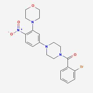 molecular formula C21H23BrN4O4 B5164336 4-{5-[4-(2-bromobenzoyl)-1-piperazinyl]-2-nitrophenyl}morpholine 