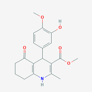 molecular formula C19H21NO5 B5164342 methyl 4-(3-hydroxy-4-methoxyphenyl)-2-methyl-5-oxo-1,4,5,6,7,8-hexahydro-3-quinolinecarboxylate 
