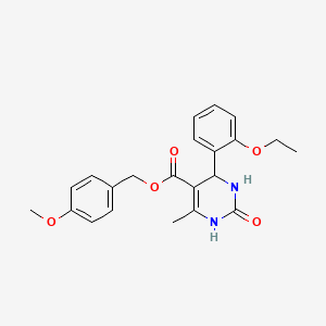 molecular formula C22H24N2O5 B5164343 4-methoxybenzyl 4-(2-ethoxyphenyl)-6-methyl-2-oxo-1,2,3,4-tetrahydro-5-pyrimidinecarboxylate 