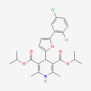 molecular formula C25H27Cl2NO5 B5164352 diisopropyl 4-[5-(2,5-dichlorophenyl)-2-furyl]-2,6-dimethyl-1,4-dihydro-3,5-pyridinedicarboxylate CAS No. 324577-10-8
