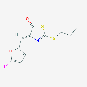 molecular formula C11H8INO2S2 B5164363 2-(allylthio)-4-[(5-iodo-2-furyl)methylene]-1,3-thiazol-5(4H)-one 