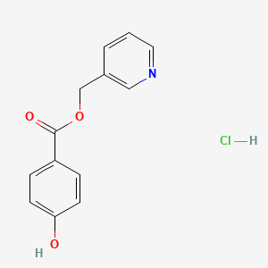 molecular formula C13H12ClNO3 B5164371 3-pyridinylmethyl 4-hydroxybenzoate hydrochloride 