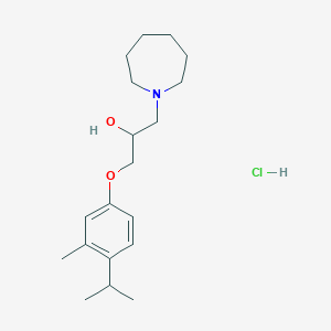 molecular formula C19H32ClNO2 B5164375 1-(1-azepanyl)-3-(4-isopropyl-3-methylphenoxy)-2-propanol hydrochloride 