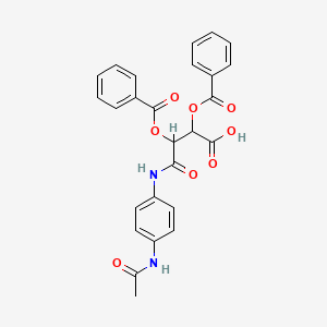 4-{[4-(acetylamino)phenyl]amino}-2,3-bis(benzoyloxy)-4-oxobutanoic acid