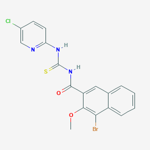 molecular formula C18H13BrClN3O2S B5164400 4-bromo-N-{[(5-chloro-2-pyridinyl)amino]carbonothioyl}-3-methoxy-2-naphthamide 