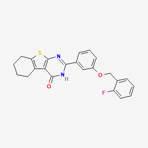 molecular formula C23H19FN2O2S B5164406 2-{3-[(2-fluorobenzyl)oxy]phenyl}-5,6,7,8-tetrahydro[1]benzothieno[2,3-d]pyrimidin-4(3H)-one 