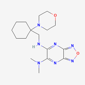 molecular formula C17H27N7O2 B5164414 N,N-dimethyl-N'-{[1-(4-morpholinyl)cyclohexyl]methyl}[1,2,5]oxadiazolo[3,4-b]pyrazine-5,6-diamine 
