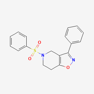 molecular formula C18H16N2O3S B5164417 3-phenyl-5-(phenylsulfonyl)-4,5,6,7-tetrahydroisoxazolo[4,5-c]pyridine 