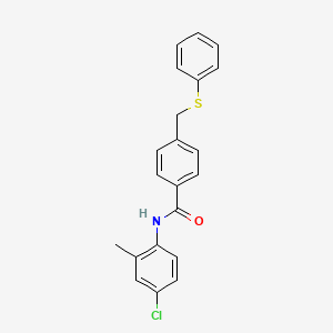 molecular formula C21H18ClNOS B5164437 N-(4-chloro-2-methylphenyl)-4-[(phenylthio)methyl]benzamide 