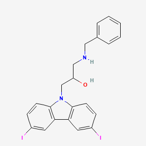 molecular formula C22H20I2N2O B5164441 1-(benzylamino)-3-(3,6-diiodo-9H-carbazol-9-yl)-2-propanol CAS No. 5676-85-7