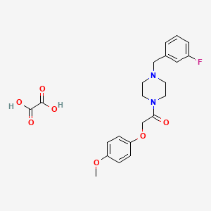 molecular formula C22H25FN2O7 B5164447 1-(3-fluorobenzyl)-4-[(4-methoxyphenoxy)acetyl]piperazine oxalate 
